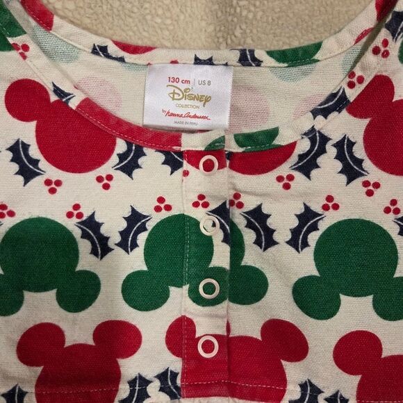 Hanna Andersson Disney Christmas Nightgown, Size 8 (130) - Picture 4 of 10